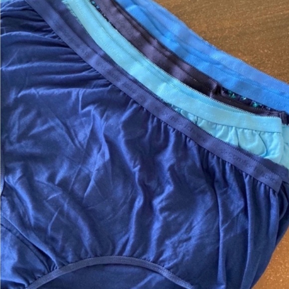 New 10 Pack Cotton Brief Panties size 3X 24 26 10 Comfort Choice blues - Picture 3 of 6